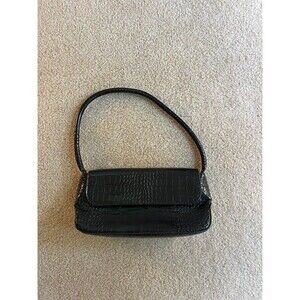 Black Croc Micro Bag